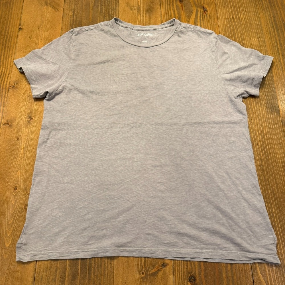 Ash & Erie T-Shirt Mens Large Cotton Crewneck Tee Tagless Soft Casual Gray